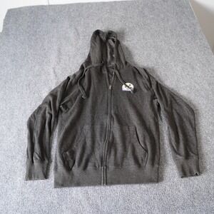 Roxy Grey Full Zip Hoodie Tropical Car Palm Tree Graphic Sweatshirt Women's‎ S